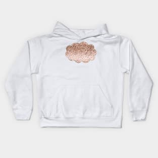 Cloud - rose gold glitter Kids Hoodie